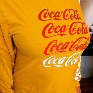 Can't Beat the Real Thing!  Golden Coca Cola Long Sleeve Shirt